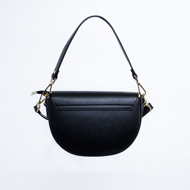 Cartera de cuero con detalles de reno color Negro-2