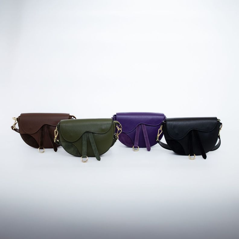 Cartera de cuero con detalles de reno color Negro-3