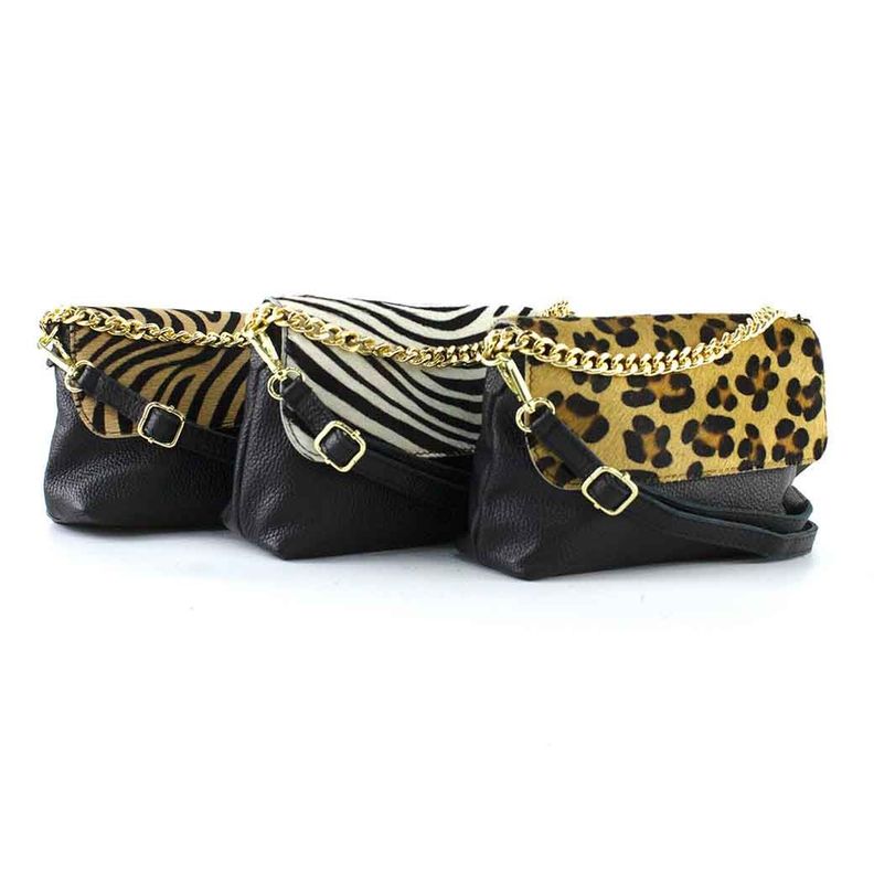 Cartera de Cuero Cierre 673 Mujer Leopardo Mailea-6