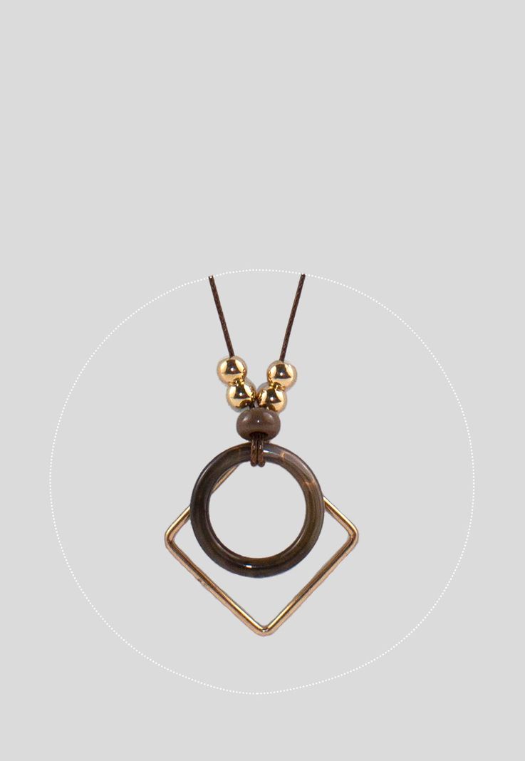 Collar Cuadrado Metal Oro-2