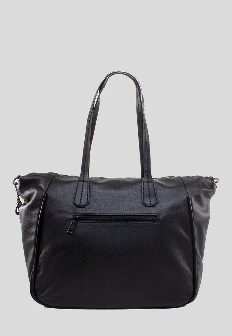 Cartera Grande Franjas Negro-2