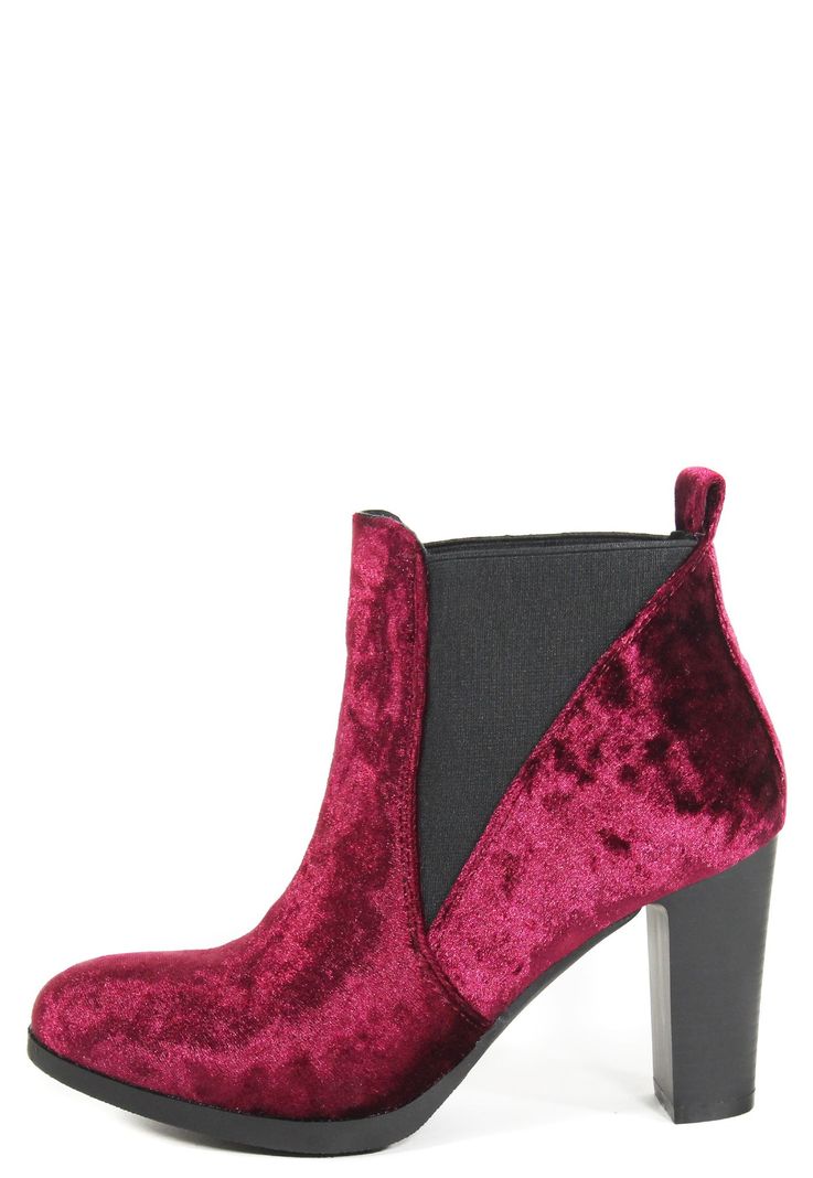 Botin Gamuza con Elastico Burdeo-1