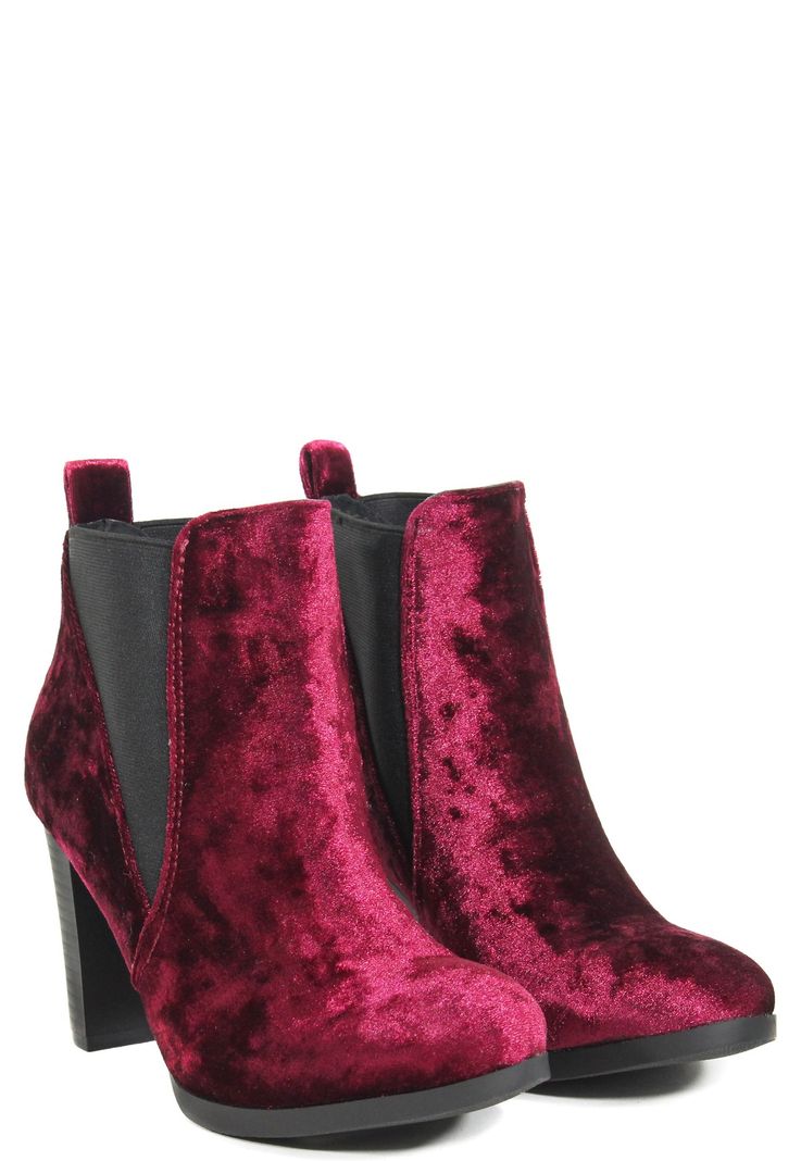 Botin Gamuza con Elastico Burdeo-3
