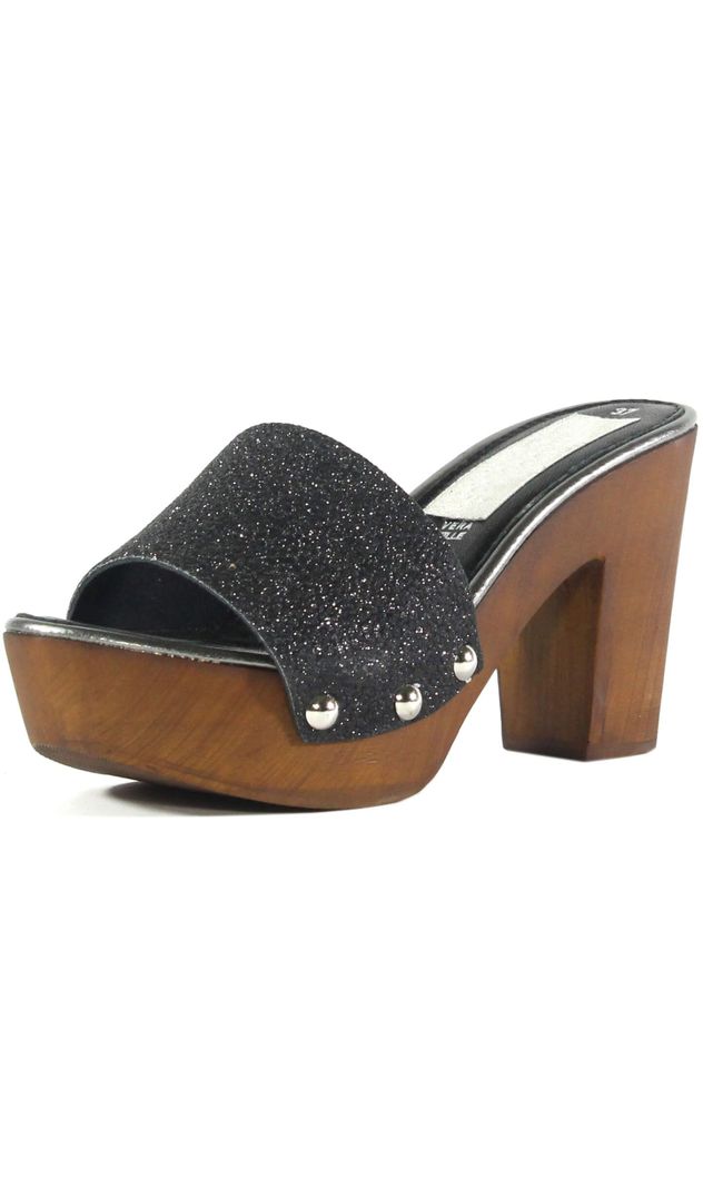 Zueco Faja Glitter Negro-1