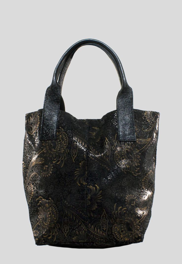 Cartera cuero saca flor Negro-0