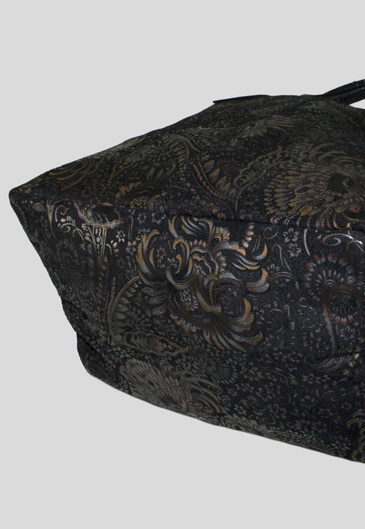 Cartera cuero saca flor Negro-4