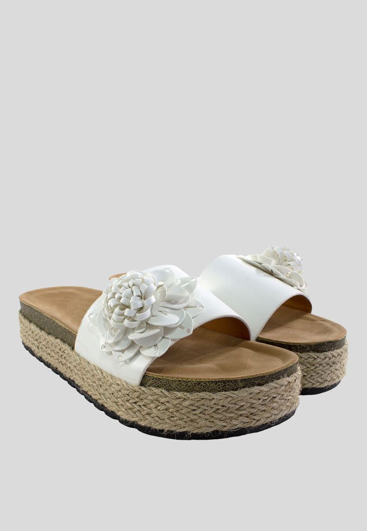 Sandalia Baja 1 Flor Blanco-3