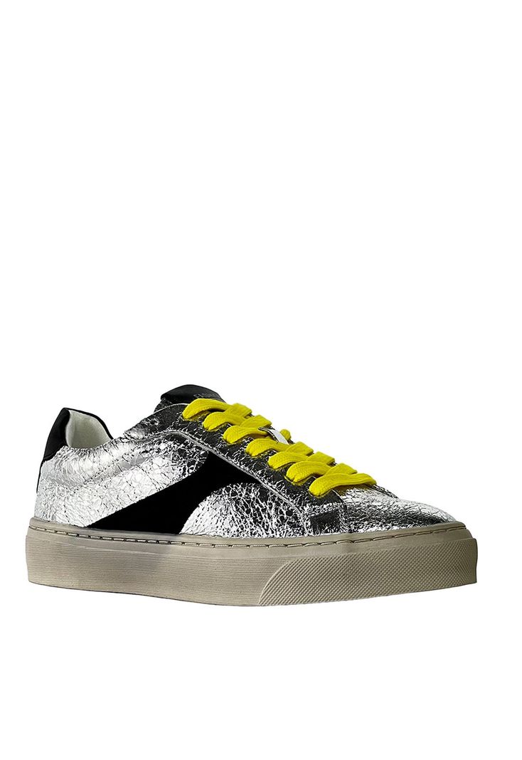 Zapatilla con Aplicación Gb51 Mujer Plateado Mailea-1