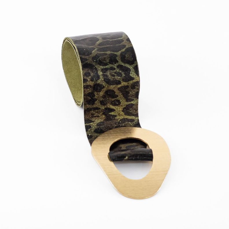 Cinturón Cuero Reno Hebilla Metal Mujer Leo Verde Mailea-2