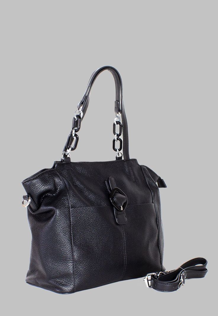 Cartera Manilla Cadena Carey Negro-1