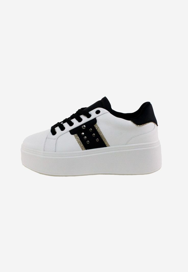Zapatilla tachas laterales Blanco-0