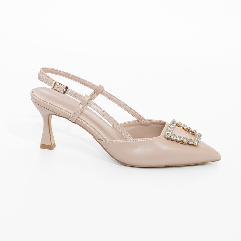 Stiletto Abierto Liso Strass Beige Mailea-0