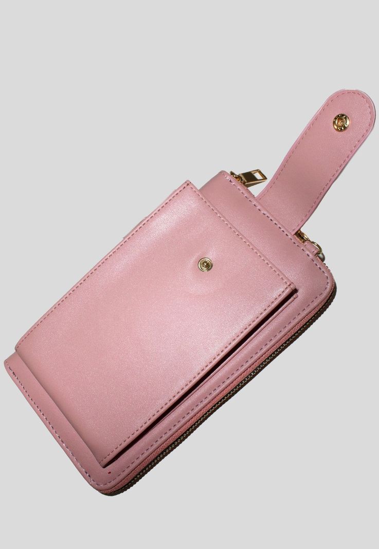 Portacelular liso chapeta y remache Rosado-4
