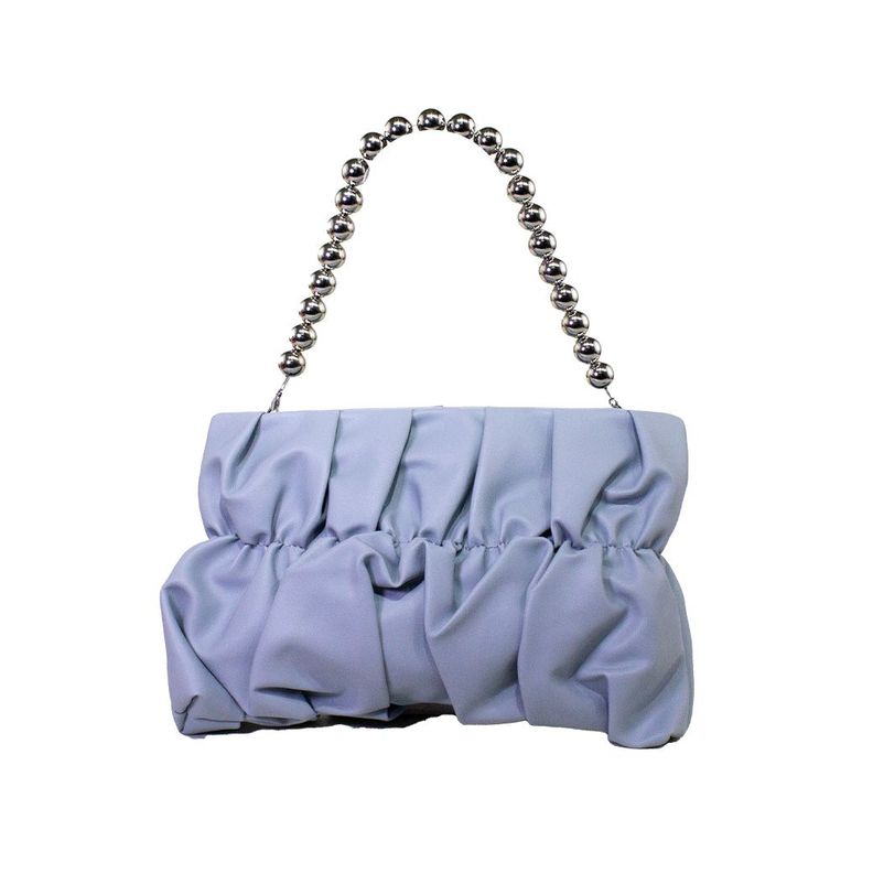 Cartera acolchada c/manilla Gris
