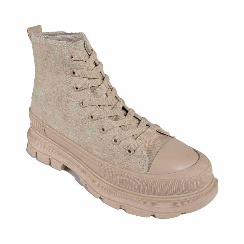 Botin Gamuza Chunky Beige