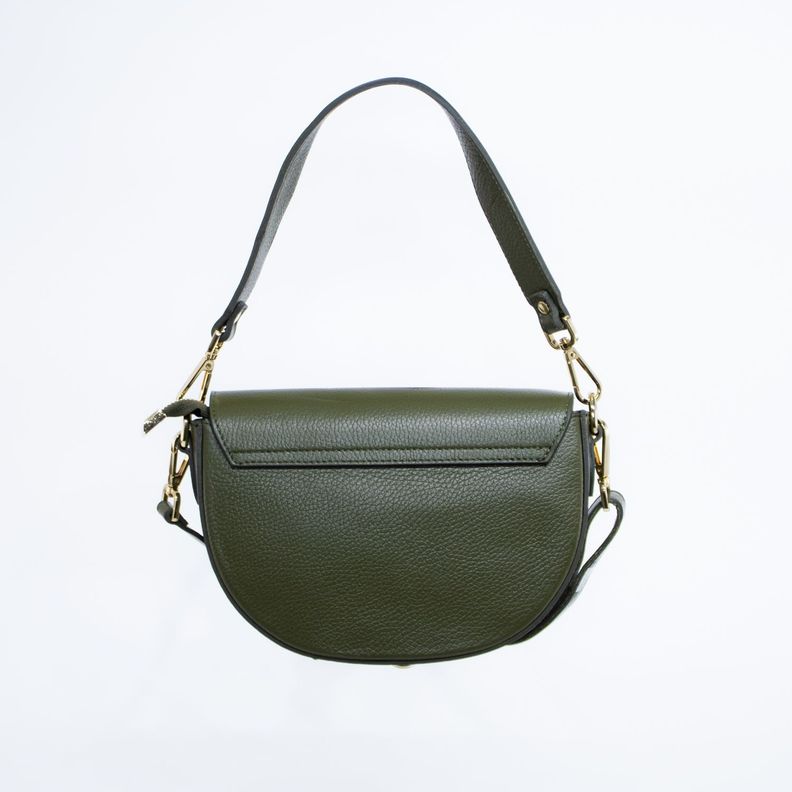 Cartera de cuero con detalles de reno color Verde-2