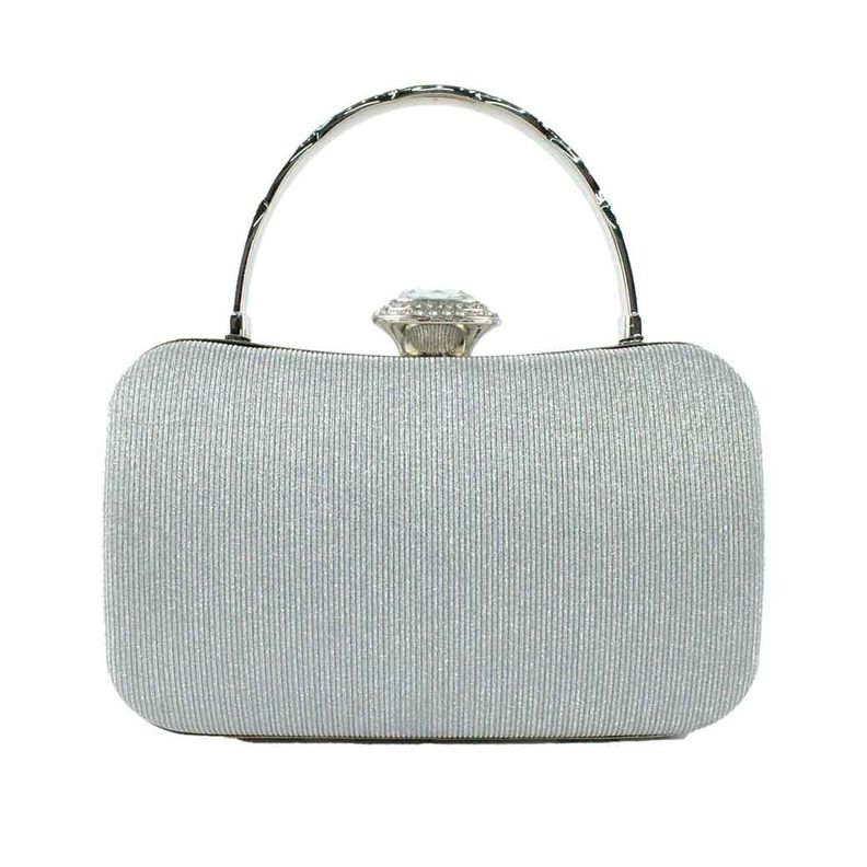 Cartera de Noche 872 Mujer Plateado Mailea-0