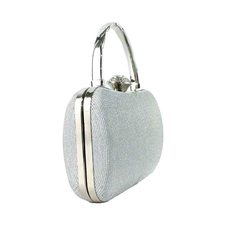 Cartera de Noche 872 Mujer Plateado Mailea-1