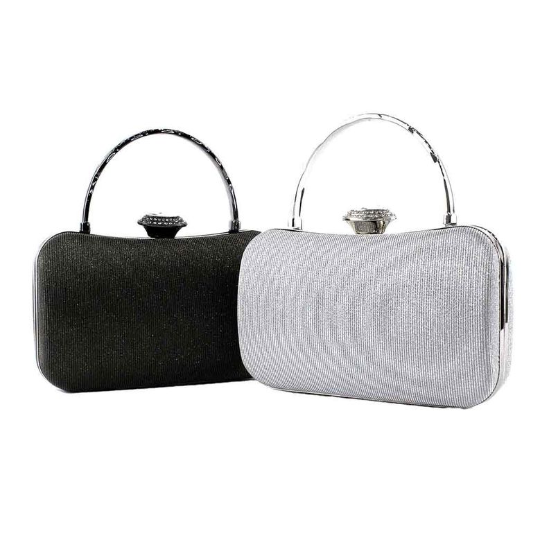Cartera de Noche 872 Mujer Plateado Mailea-6