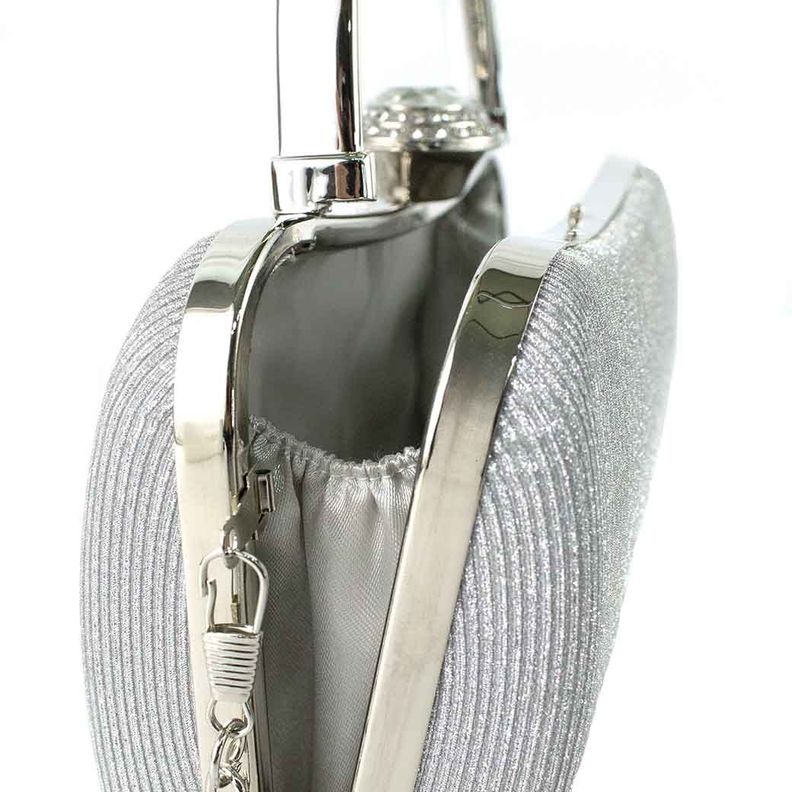 Cartera de Noche 872 Mujer Plateado Mailea-7