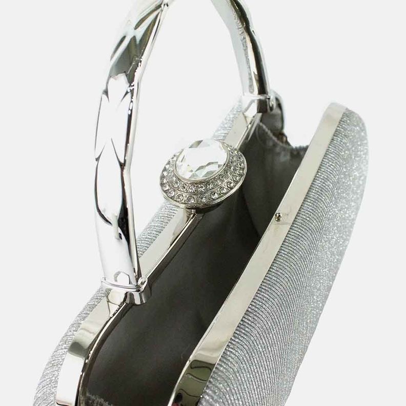 Cartera de Noche 872 Mujer Plateado Mailea-8
