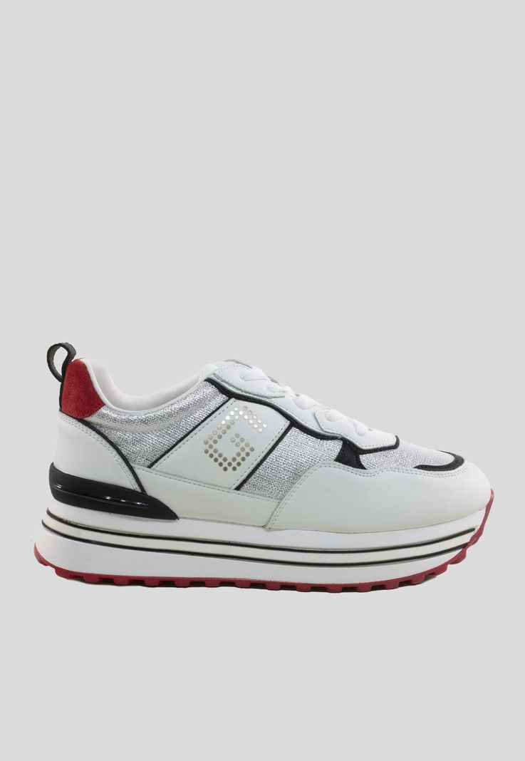 Zapatilla plataforma 3 materiales Blanco-1