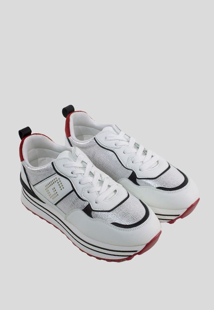 Zapatilla plataforma 3 materiales Blanco-3