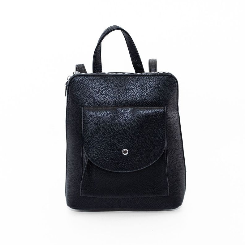 Mochila con Bolsillo Cuadrado Negro-0