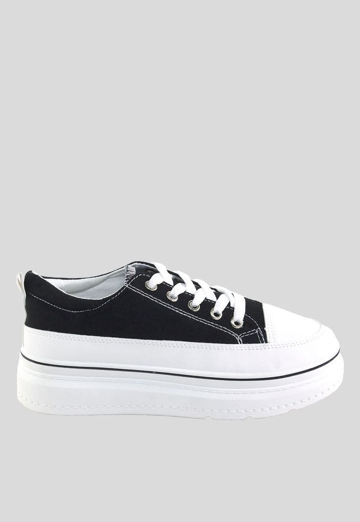 Zapatilla Plat. Lisa Lona Negro-1