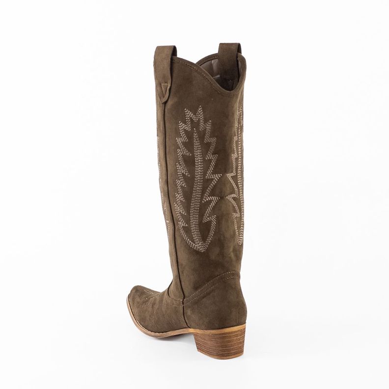 Bota Vaquera Gamuza Bordado Mujer Moro Mailea-2