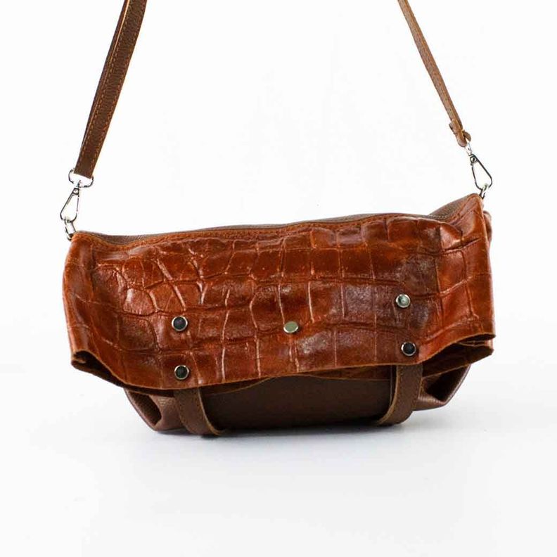 Cartera de Cuero Coco Broche 743 Mujer Chocolate Mailea-6