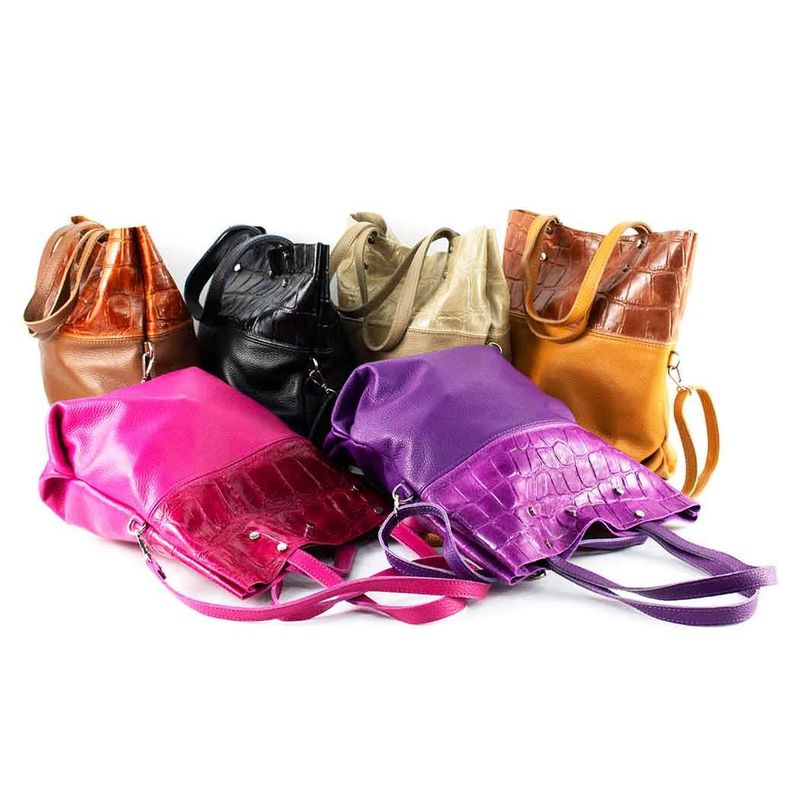 Cartera de Cuero Coco Broche 743 Mujer Chocolate Mailea-8