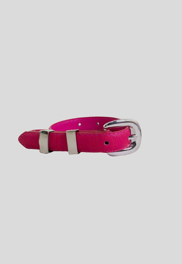 Cinturón delgado hebilla Bimaterial Fucsia-0