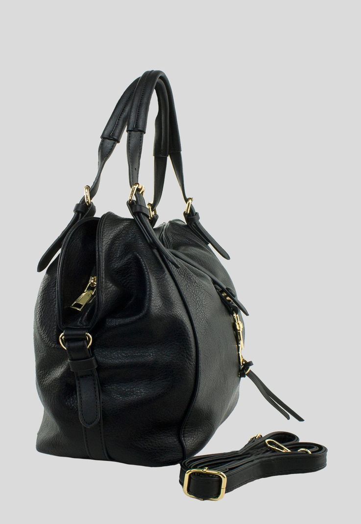 Cartera Con Mosqueton Negro-1