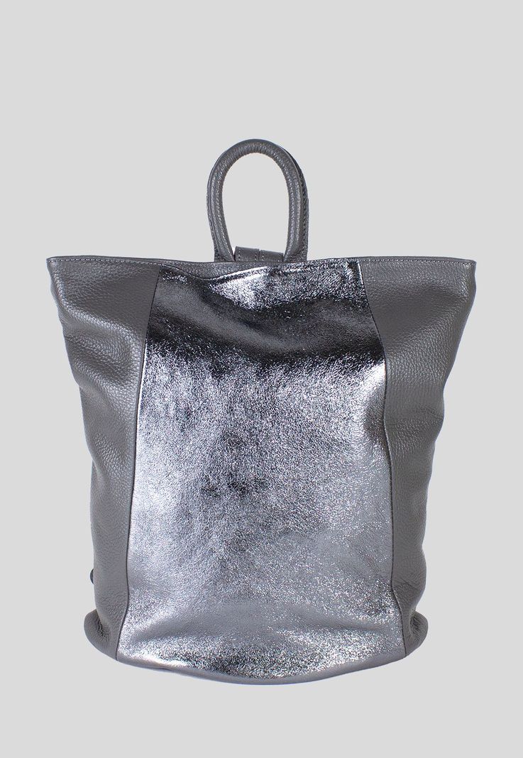 Mochila Cuero Bimaterial Asfalto-0