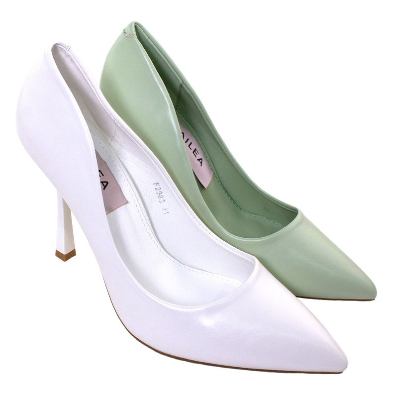 Stiletto Cerrado Taco 12 Blanco-4