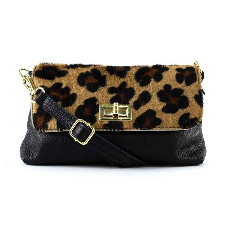 Cartera de Cuero Cerrojo 671 Mujer Leopardo Mailea-0