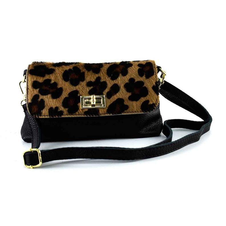 Cartera de Cuero Cerrojo 671 Mujer Leopardo Mailea-4