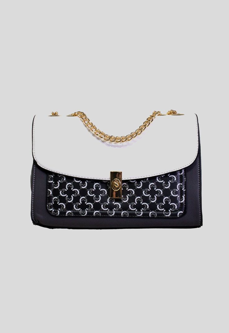 Cartera rigida 3 colores cadena Negro-0