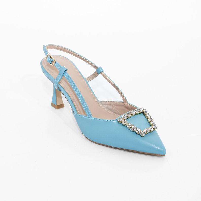 Stiletto Abierto Liso Strass Celeste Mailea-1
