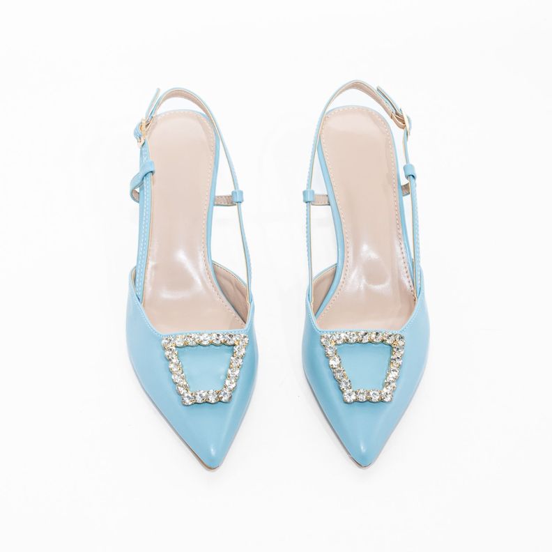 Stiletto Abierto Liso Strass Celeste Mailea-4