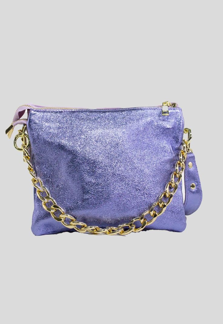 Cartera cuero 3 materiales Lila-0
