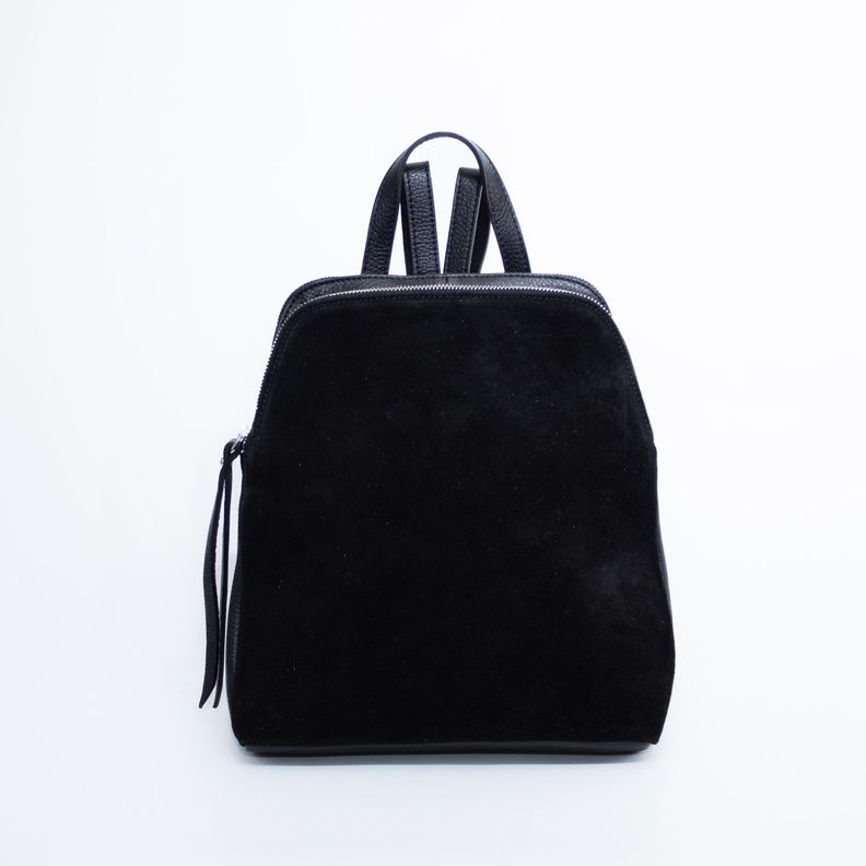 Mochila de cuero con detalles reno Negro-0