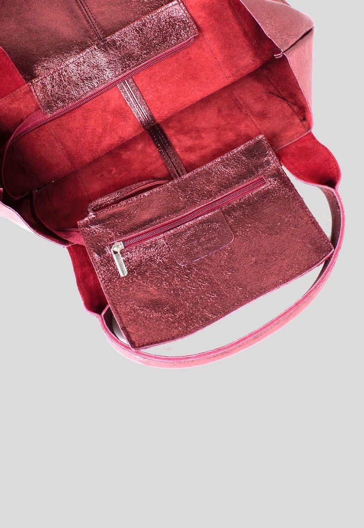 Cartera Cuero Full Metal Burdeo-2