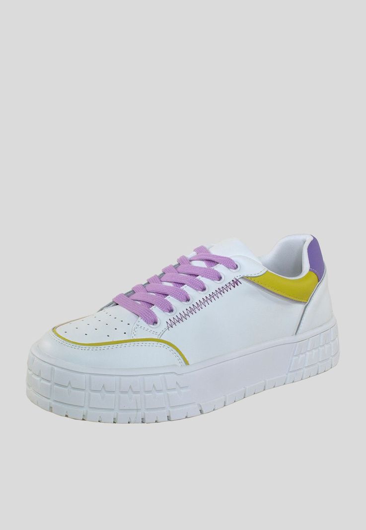 Zapatilla plataforma Morado Blanco-0