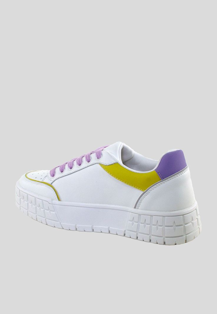 Zapatilla plataforma Morado Blanco-2