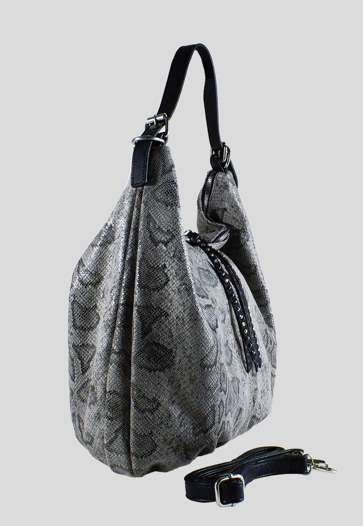 Cartera Bote Animal Print Piton Taupe-1