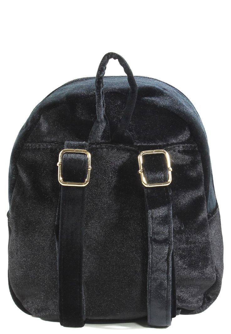 Mochila Terciopelo Perlas Negro-2