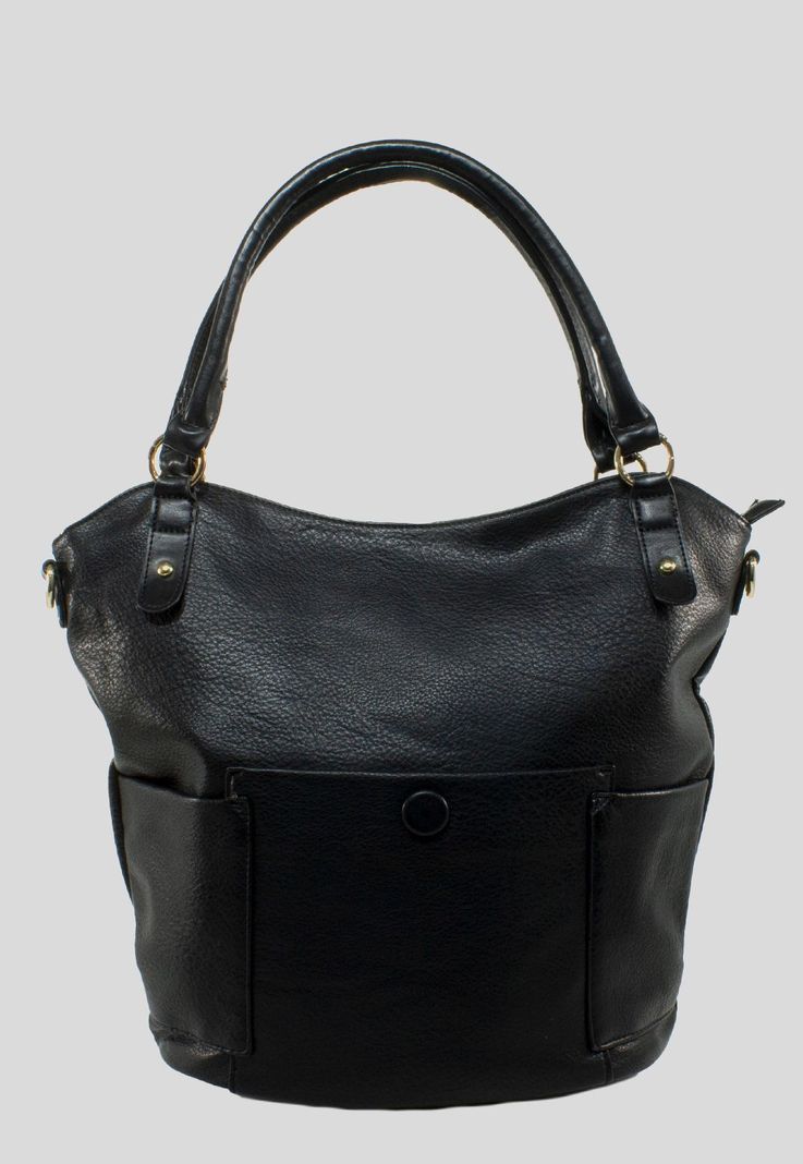 Cartera Clasica Bolsillo Boton Negro-0