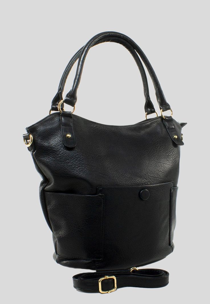 Cartera Clasica Bolsillo Boton Negro-1